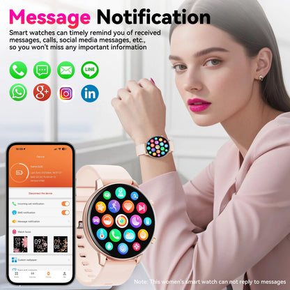 Smart Watch for Women, 1.39" Fitness Tracker with Bluetooth Calls(Answer&Make&Message Reminder), Smart Watch Fits for Android and Iphone, IP67 Waterproof, 100+ Sport Modes Smartwatch, for Gift, Pink